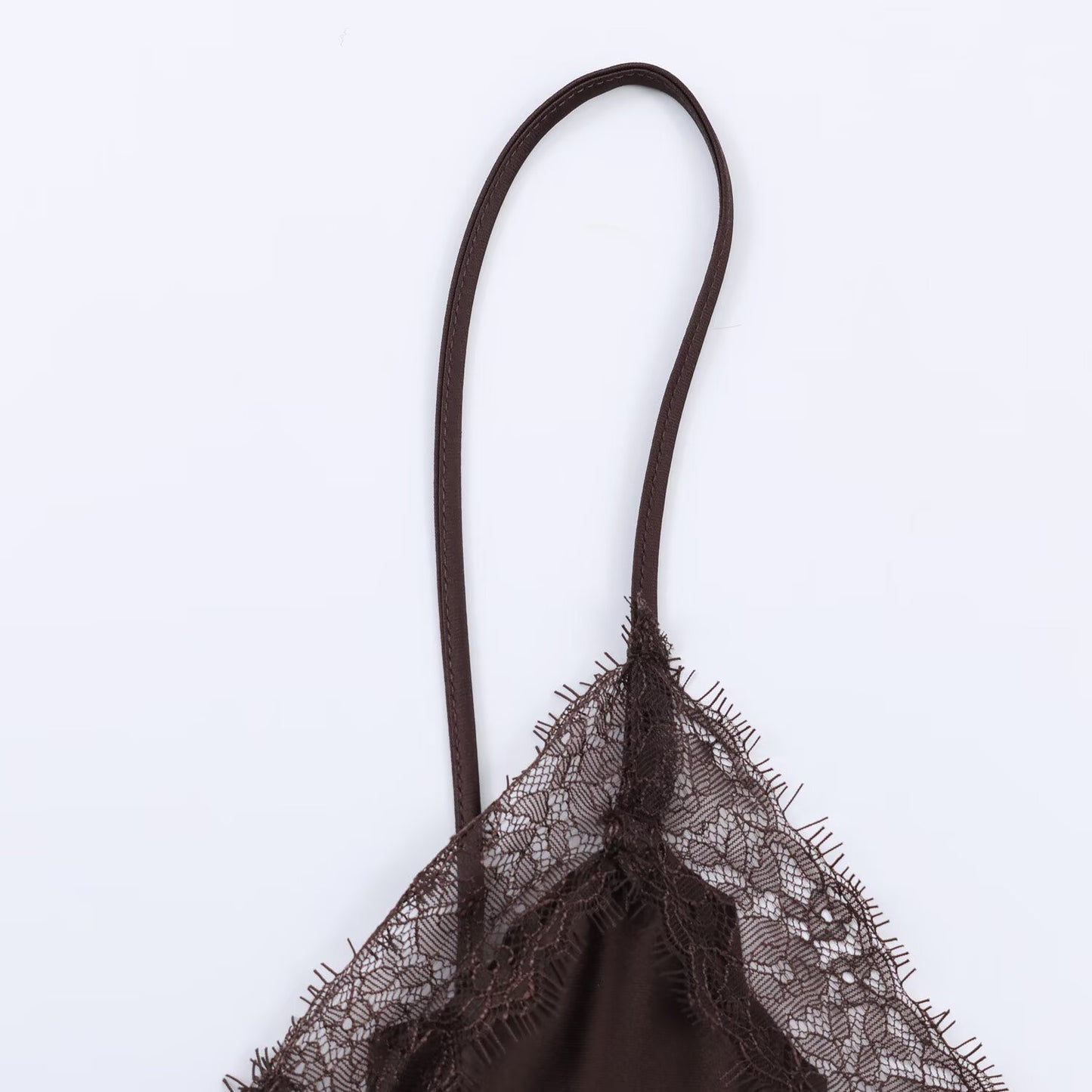 Lace Satin Texture Suspender Dress | Tajstylo