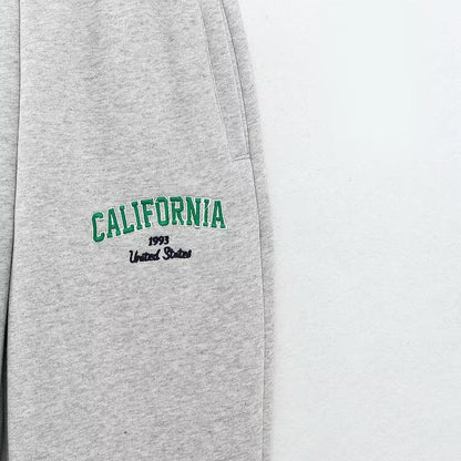 Text Embroidered Hoodie and Joggers Set | Tajstylo