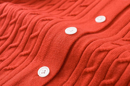 Round Neck Long Sleeve Cardigan Sweater | Tajstylo