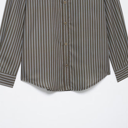 Casual Striped Poplin Shirt | Tajstylo