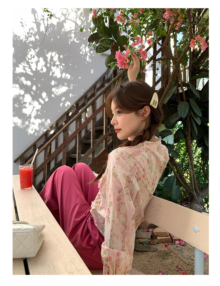 Floral Long Sleeve Shirt | Tajstylo