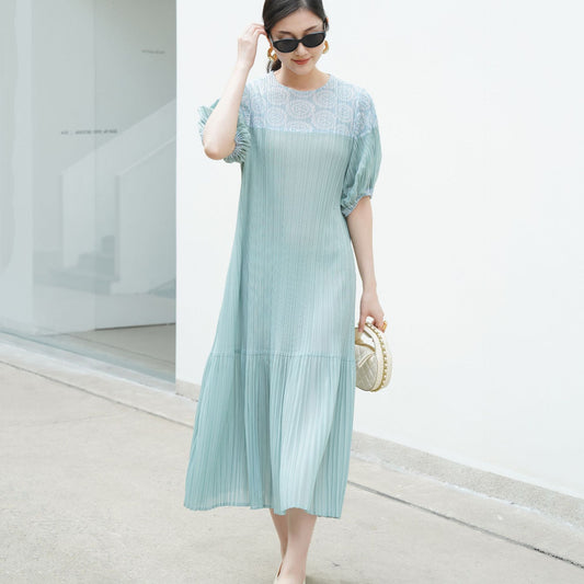 Pleated Designer Dress | Tajstylo