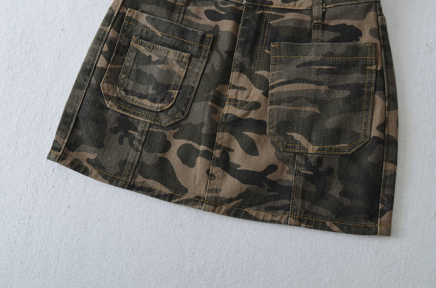 Camouflage Denim Skirt Shorts for Women | Tajstylo