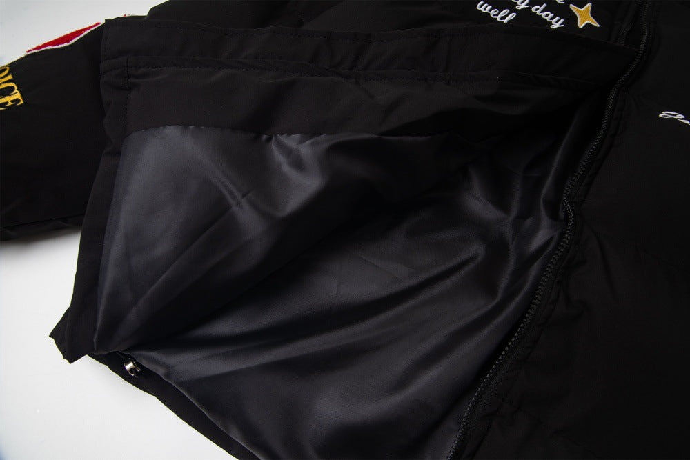 High Collar Zip-Up Winter Jacket | Tajstylo