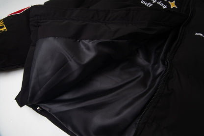 High Collar Zip-Up Winter Jacket | Tajstylo