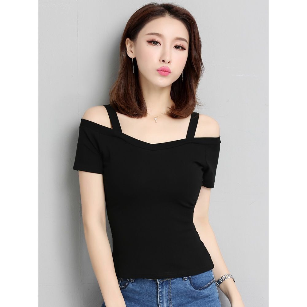 One Shoulder Sleeveless T Shirt | Tajstylo