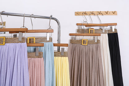 Solid Color A-Line Skirt | Tajstylo