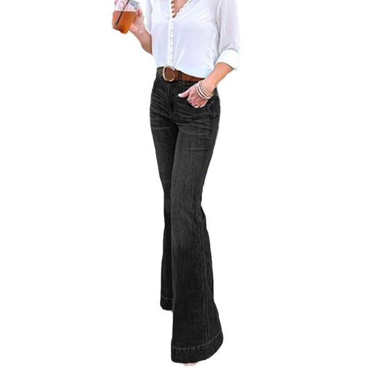Stretch Wide Leg Jeans | Tajstylo