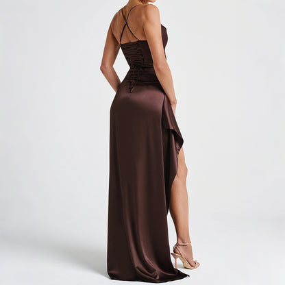 Woman wearing Bodycon Long Dress for Women in an elegant setting
