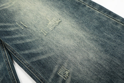 Denim Straight Leg Pants | Tajstylo