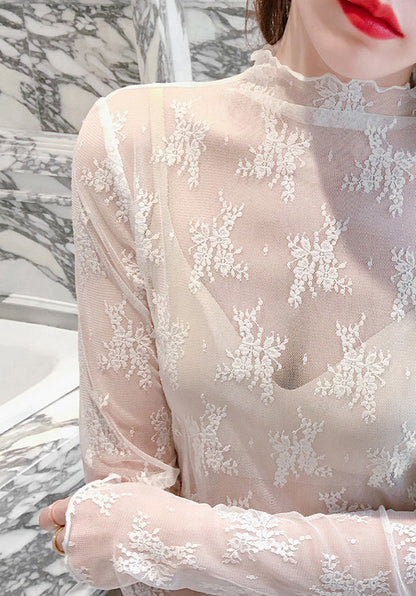 Transparent Korean Lace Blouse | Tajstylo