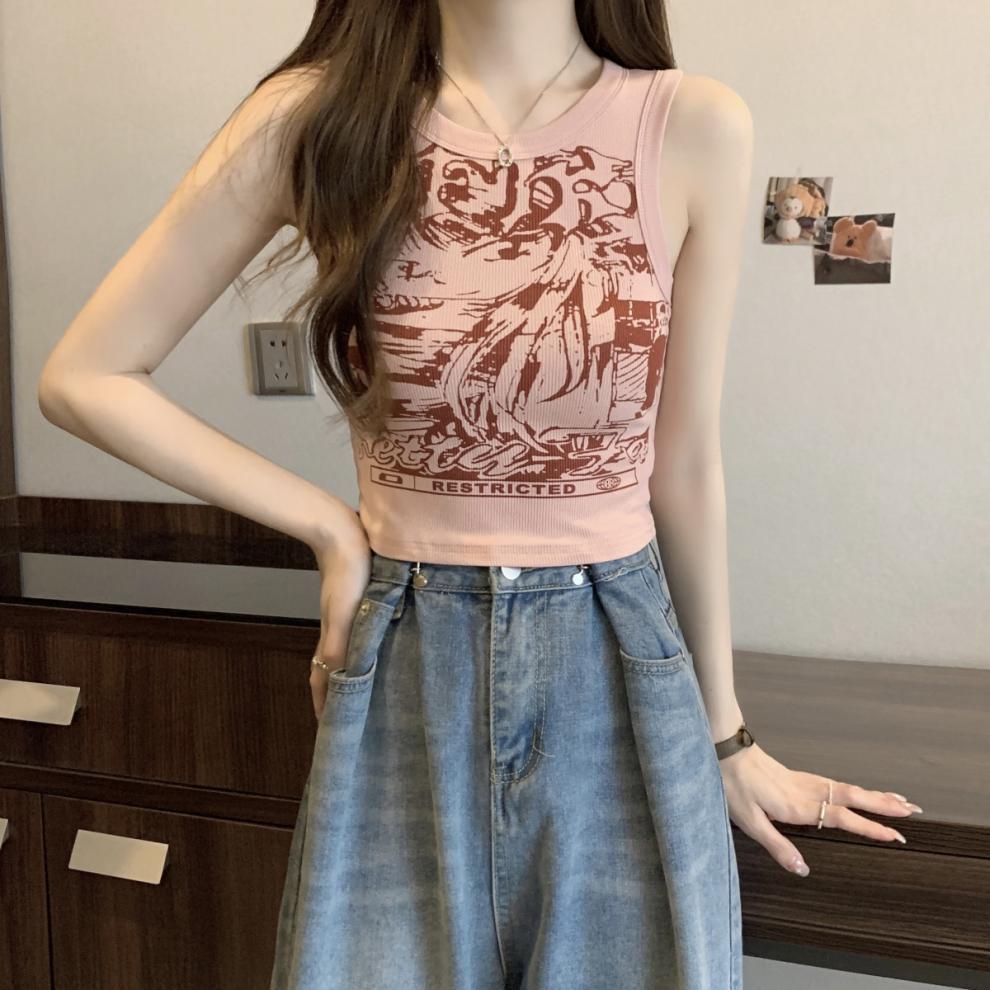 Cartoon Print Camisole Top | Tajstylo