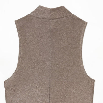 Metallic Sleeveless Dress for Women | Tajstylo