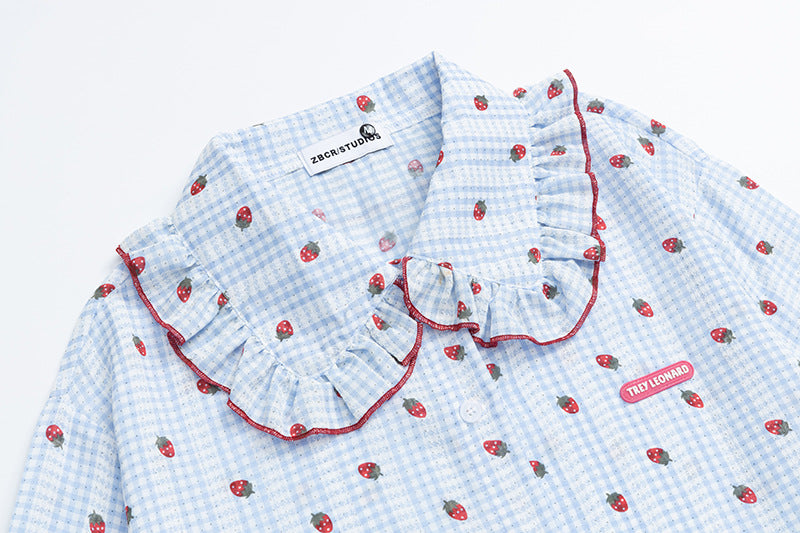 Loose Fit Peter Pan Collar Cotton Shirt | Tajstylo