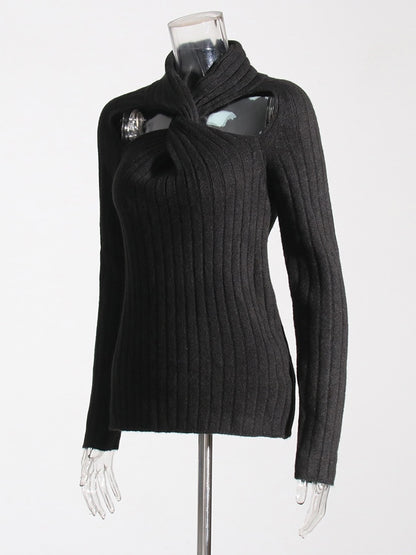 Hollow Out Knit T-Shirt | Tajstylo