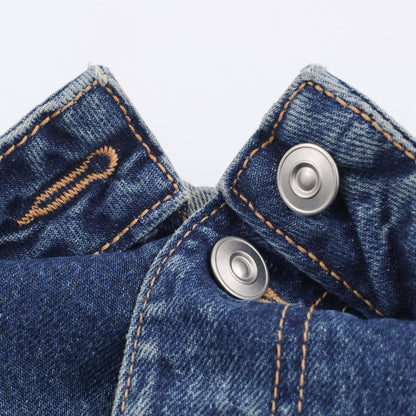 Mid Waist Ripped Straight Leg Jeans | Tajstylo