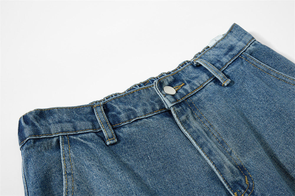 Women's Loose Fit Denim Workwear Pants | Tajstylo