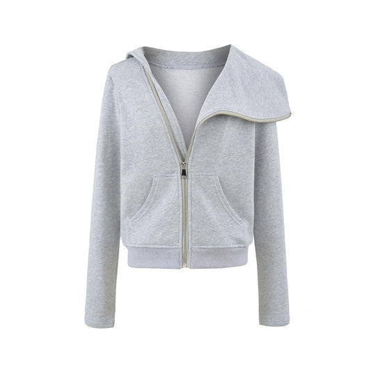 Irregular Zipper Jacket | Tajstylo