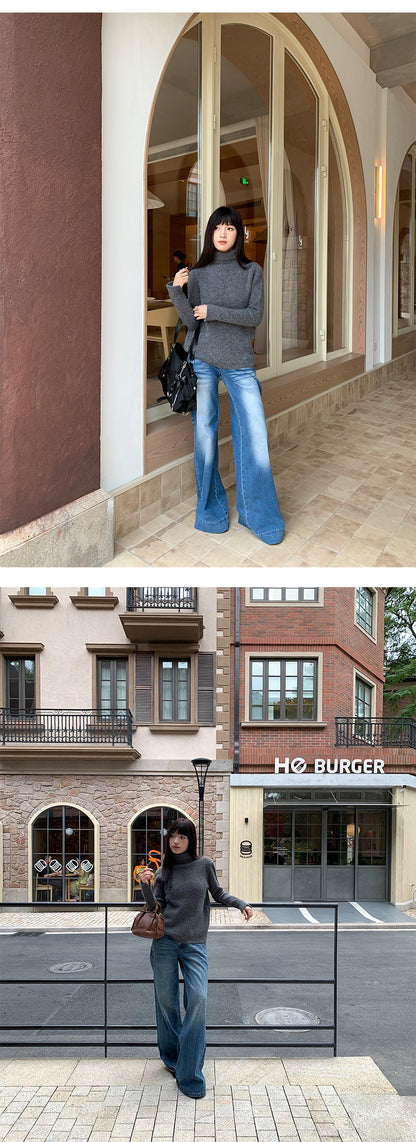 Loose Straight Leg Jeans with Unique Pockets | Tajstylo