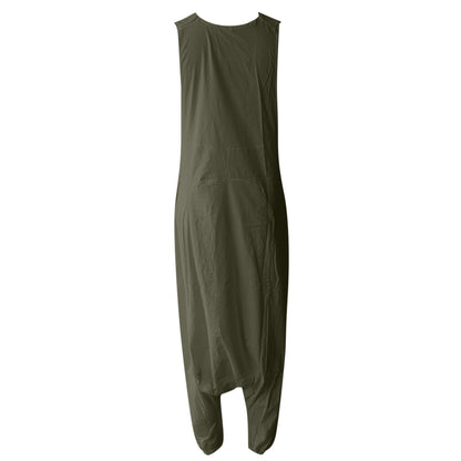Wide Leg Harem Jumpsuit with Pockets | Tajstylo