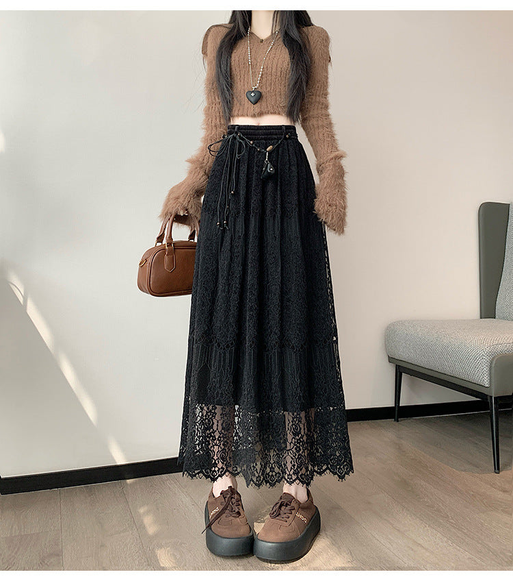 Lace Midi Skirt | Tajstylo