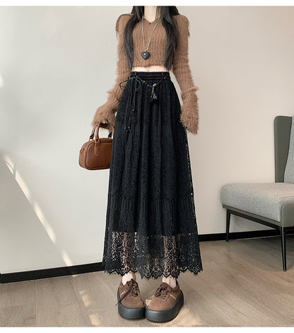Lace Midi Skirt | Tajstylo