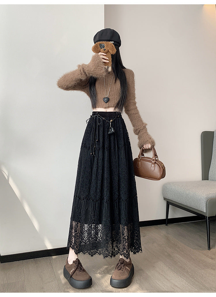 Lace Midi Skirt | Tajstylo