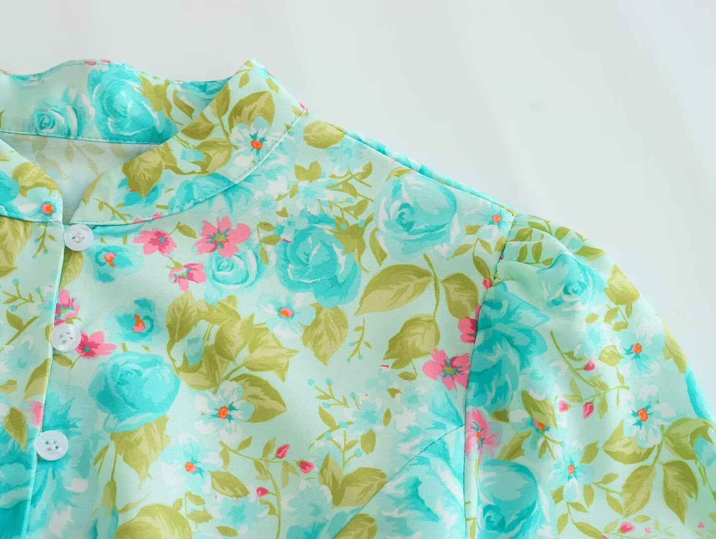 Casual Printed A-Line Dress with Long Sleeves | Tajstylo