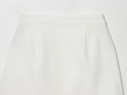 Fitted Suit Dress Wrap Waist A-Line Mini Skirt | Tajstylo