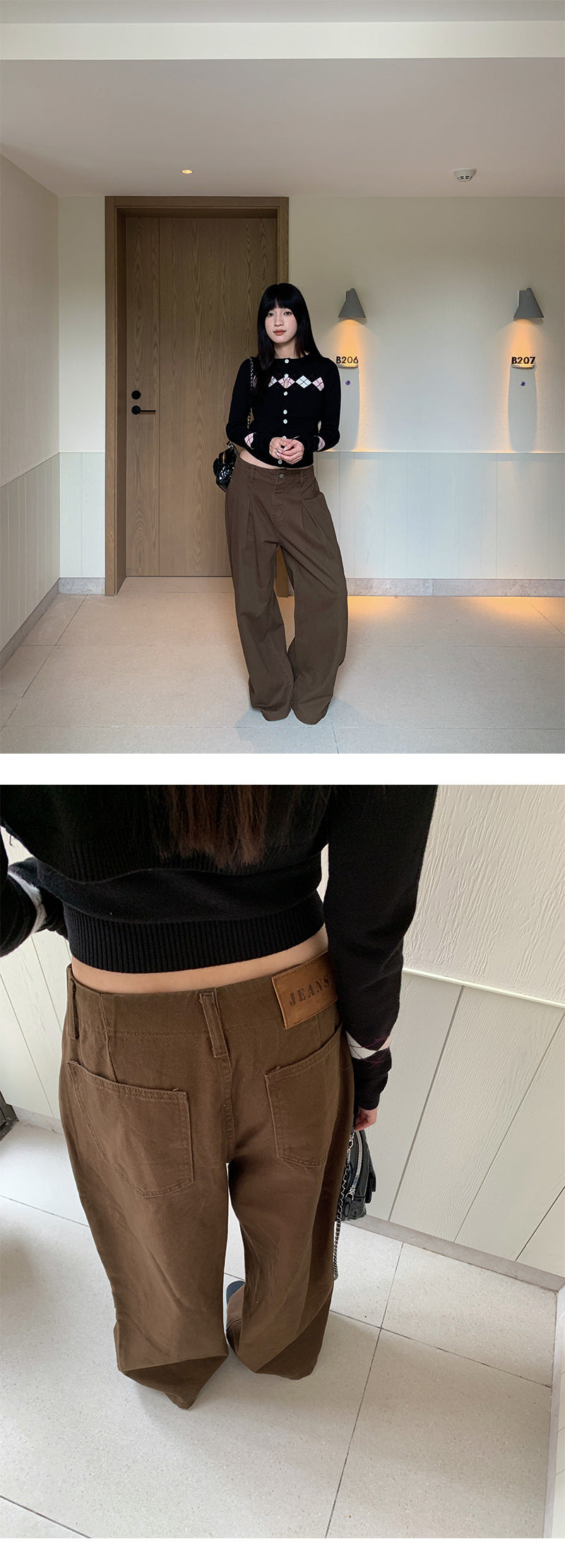 Pleated Wide Leg Jeans | Tajstylo