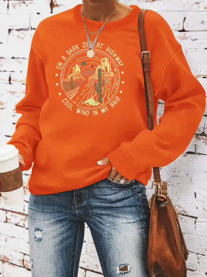 Printed Loose Hoodie | Tajstylo