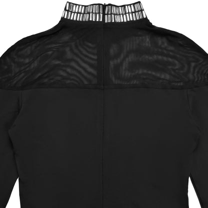 Elegant High Neck Long Sleeve Fitted Dress | Tajstylo