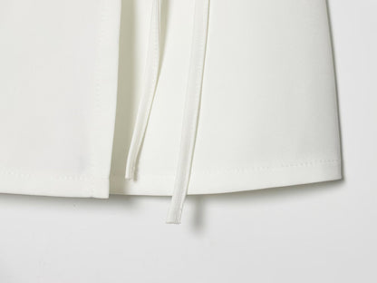 Fitted Suit Dress Wrap Waist A-Line Mini Skirt | Tajstylo