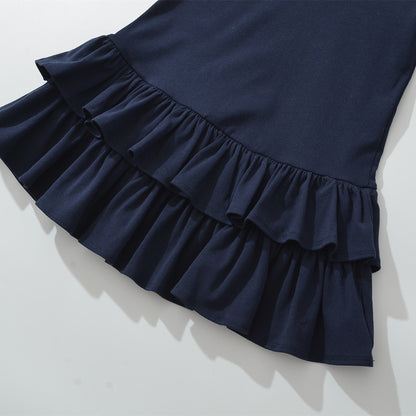 Lotus Leaf Edge Mini Dress | Tajstylo