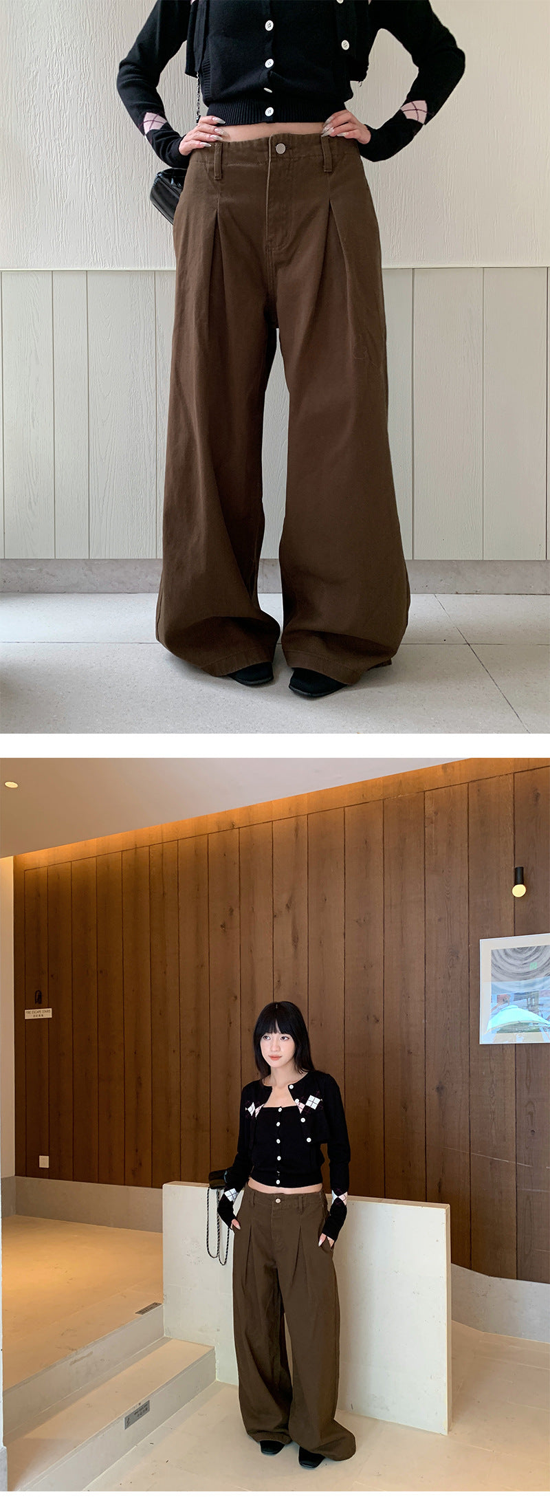 Pleated Wide Leg Jeans | Tajstylo