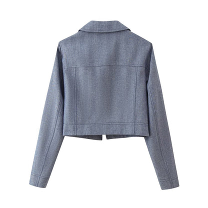 Women's Zipper Blazer Jacket Set | Tajstylo