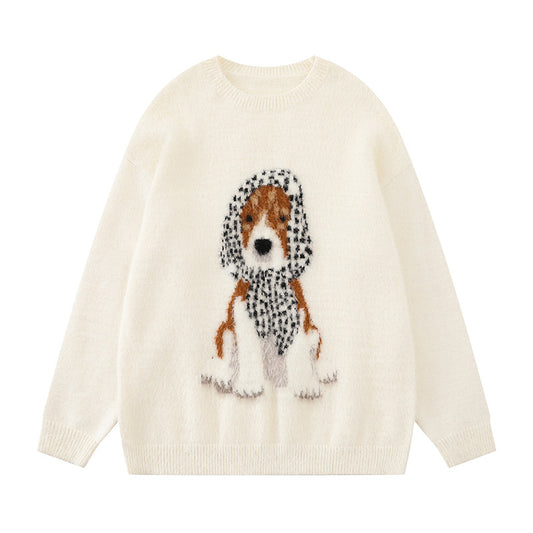 Woman wearing Crewneck Loose Fit Long Sleeve Sweatshirt in a casual setting