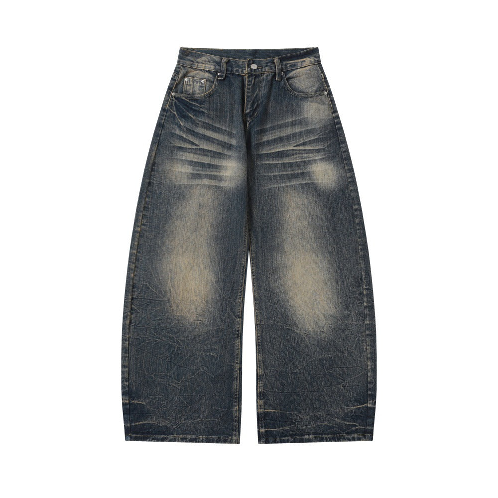 Woman wearing Curved Knife Jeans in a casual setting