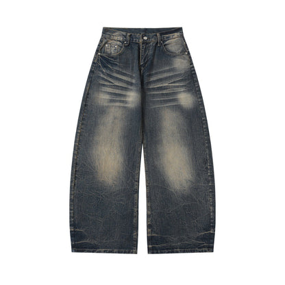 Woman wearing Curved Knife Jeans in a casual setting