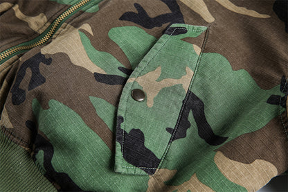 Camouflage Hooded Cotton Jacket | Tajstylo