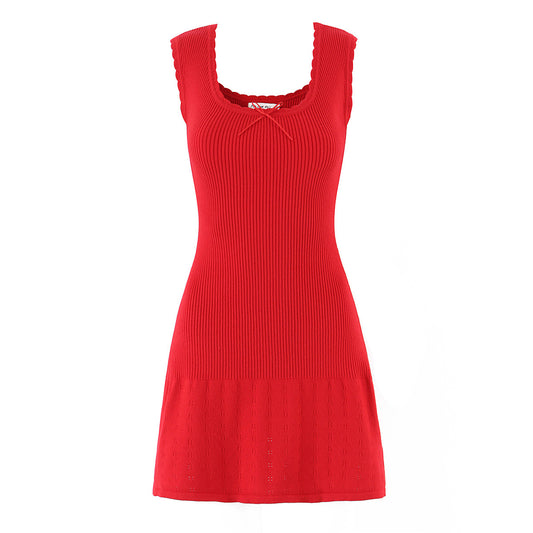 Square Collar Hip Hugging Skirt | Tajstylo