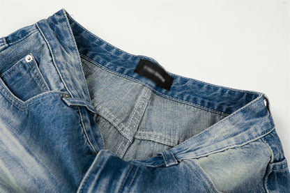 Color Blocked Polished Denim Jeans | Tajstylo