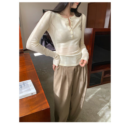 Long Sleeve Knit Top for Women | Tajstylo
