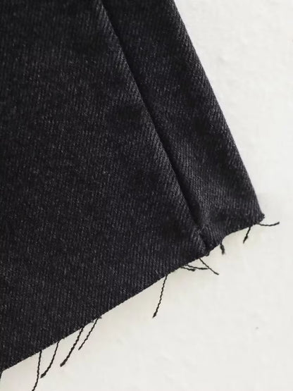 Casual Washed Denim Pants | Tajstylo
