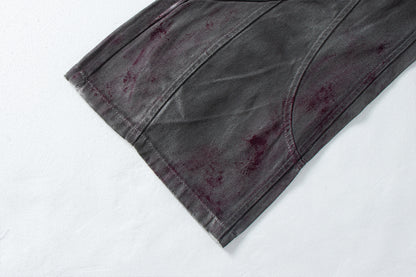 Distressed Dyed Wide Leg Jeans | Tajstylo