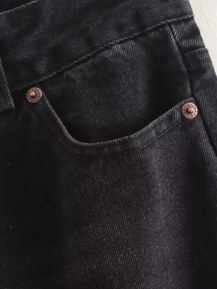 Casual Washed Denim Pants | Tajstylo