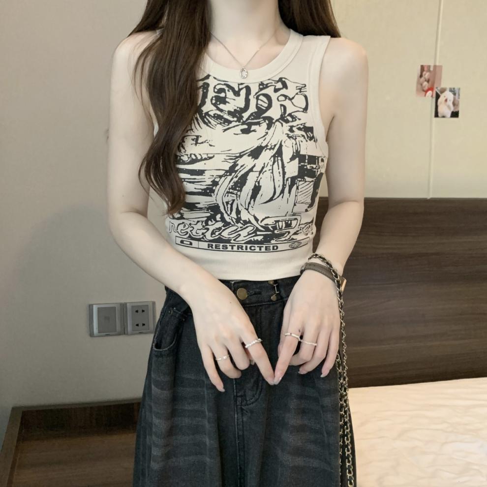 Cartoon Print Camisole Top | Tajstylo