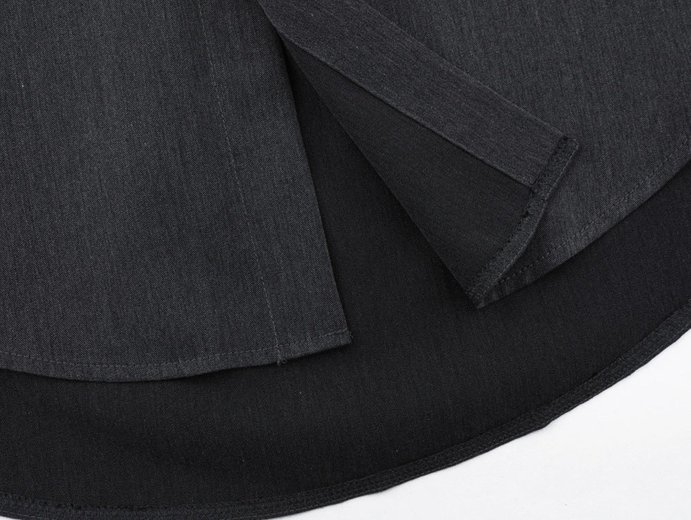 Loose Fit Cotton Blend Flip Collar Shirt | Tajstylo