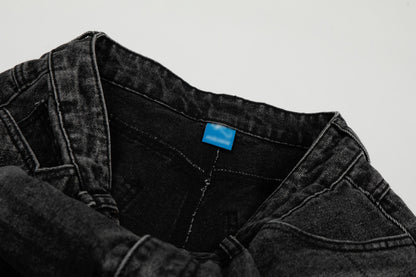 Color Blocked Denim Pants | Tajstylo
