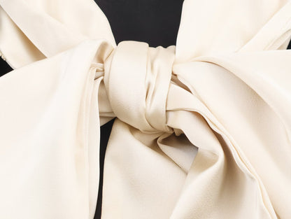 Color Blocking Scarf Bow Collar Suit Jacket | Tajstylo